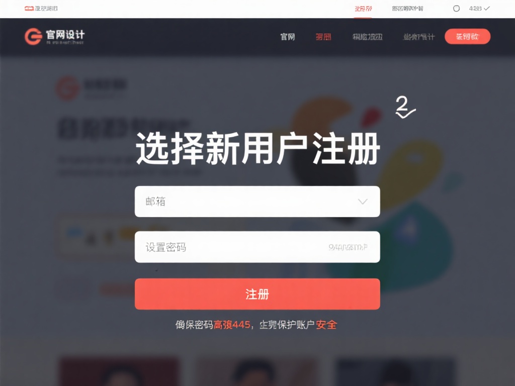 2.&nbsp;选择新用户注册：官网设计了显眼的注册按钮，点