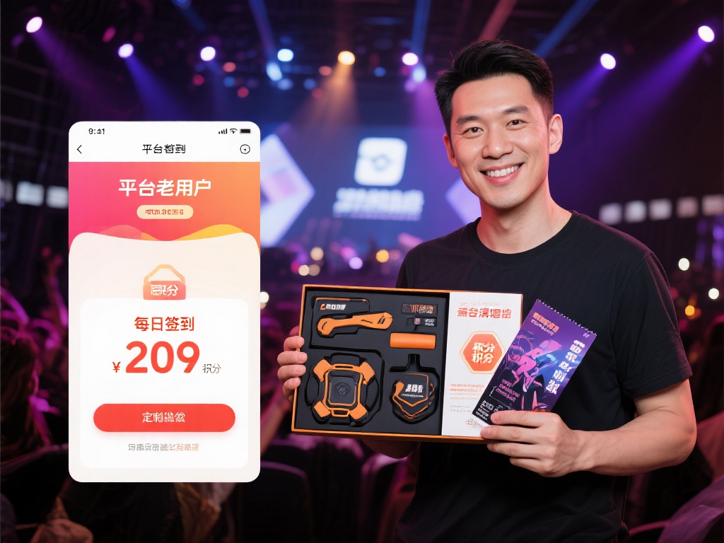 王先生是平台的老用户，他通过每日签到积攒的积分成功